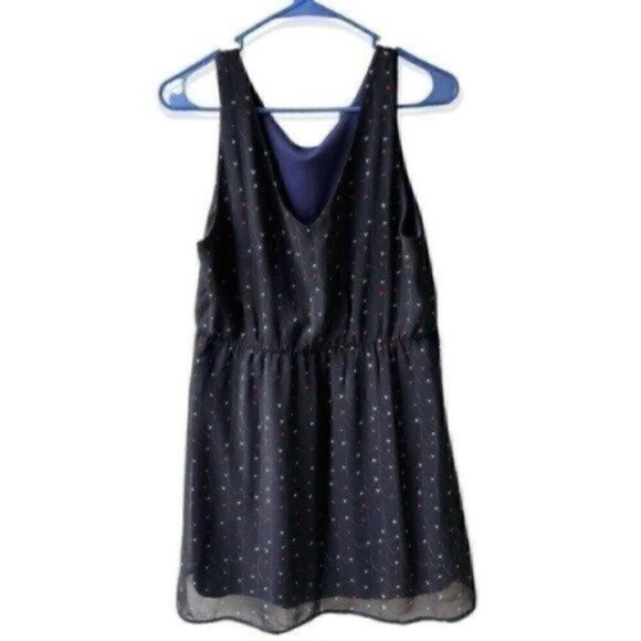 Hanging Hearts Navy Blue Sleeveless Dress Juniors/Women’s Large - Picture 8 of 13